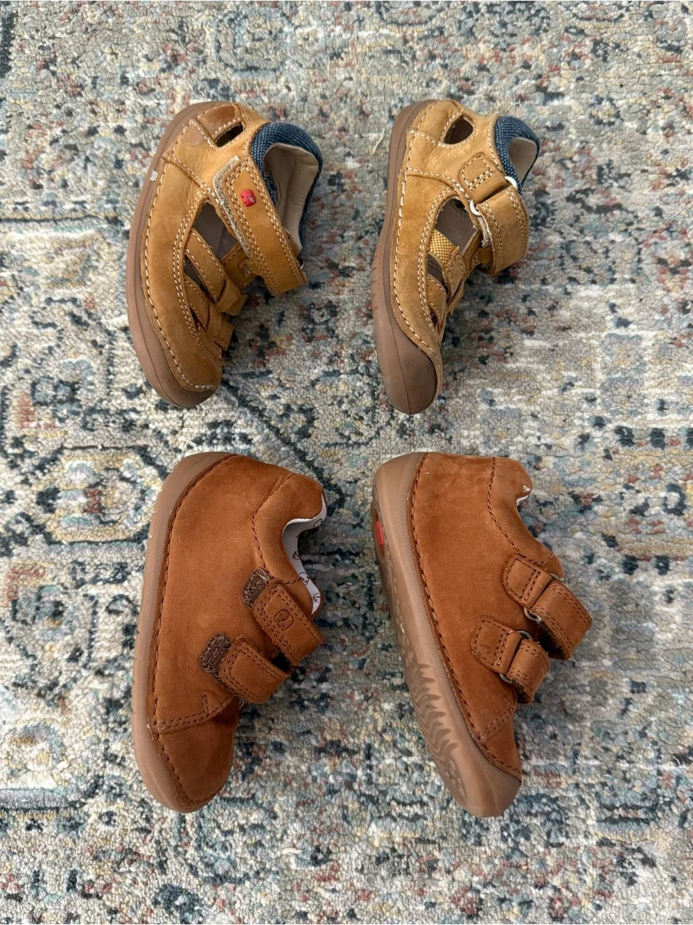 Toddler Brown European Leather Shoes size 4.5-5 US